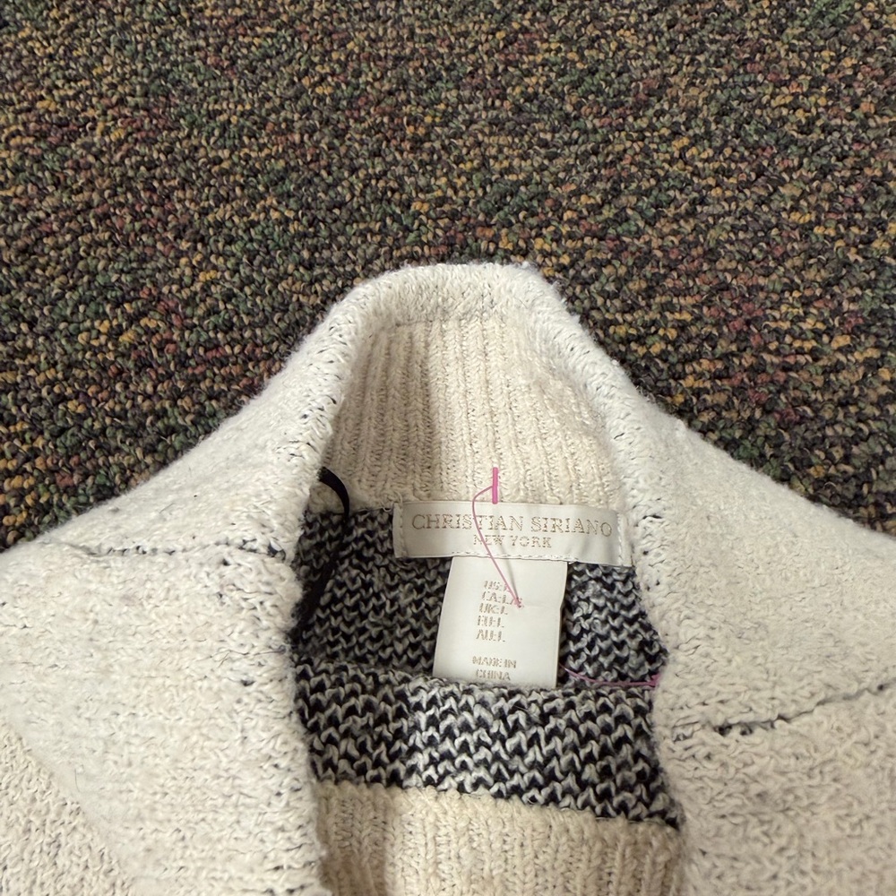 Christian Siriano Snowflake Turtleneck Sweater L - Picture 2 of 6